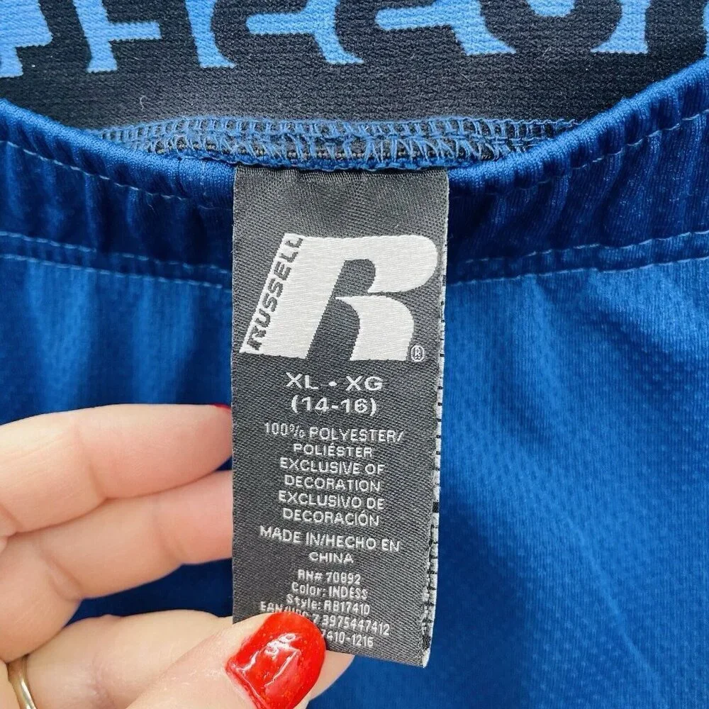 Russell Athletic Youth Boys XL 14/16‎ 2 Piece Dri-Power Shirt & Shorts Set Blue